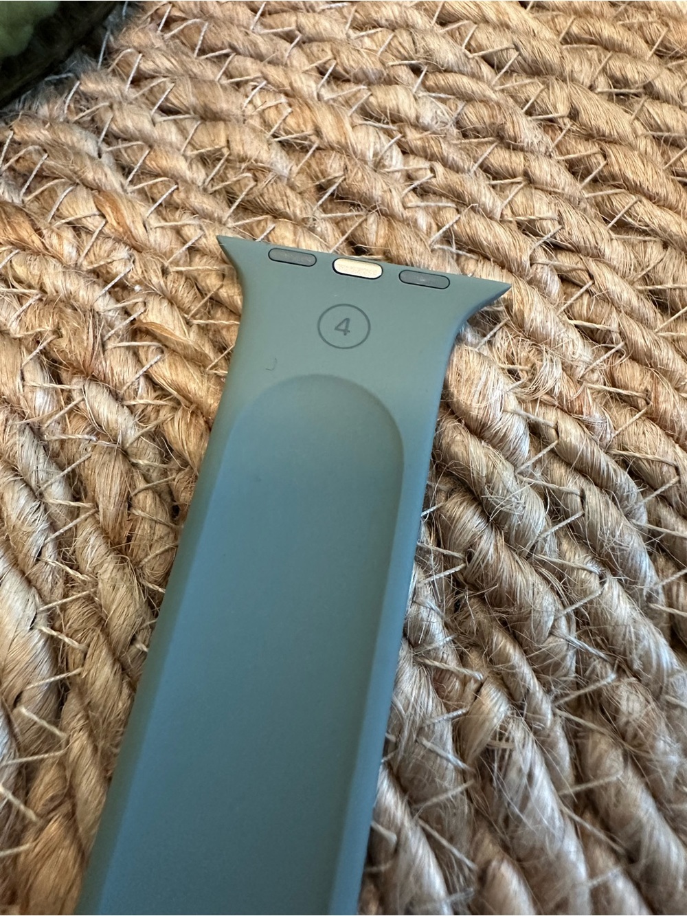 New! Apple Watch Solo Loop Green Gray Silicone Band Size 4 - Picture 2 of 4